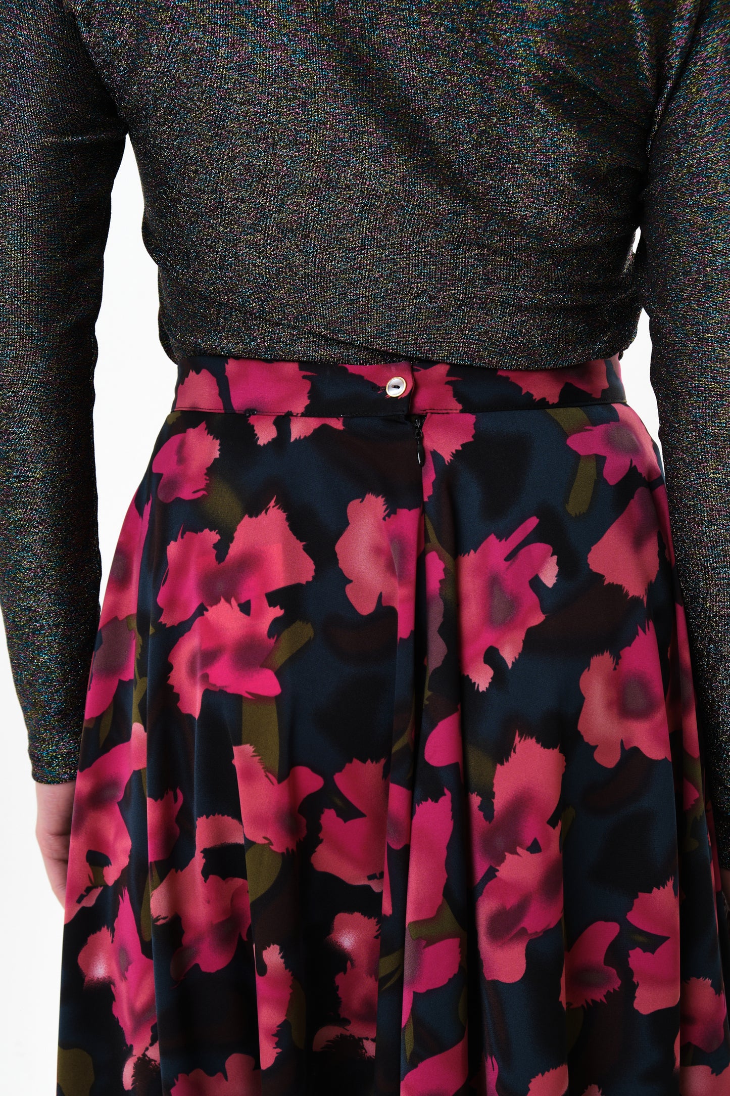 Anza Watermark Floral Print Midaxi Skirt