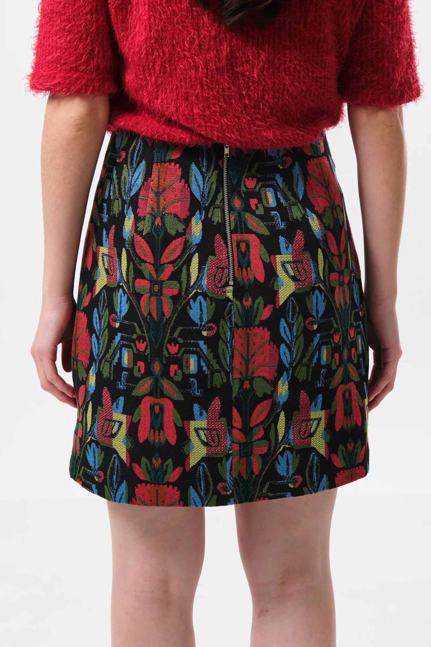 Aubin Folk Jacquard Mini Skirt