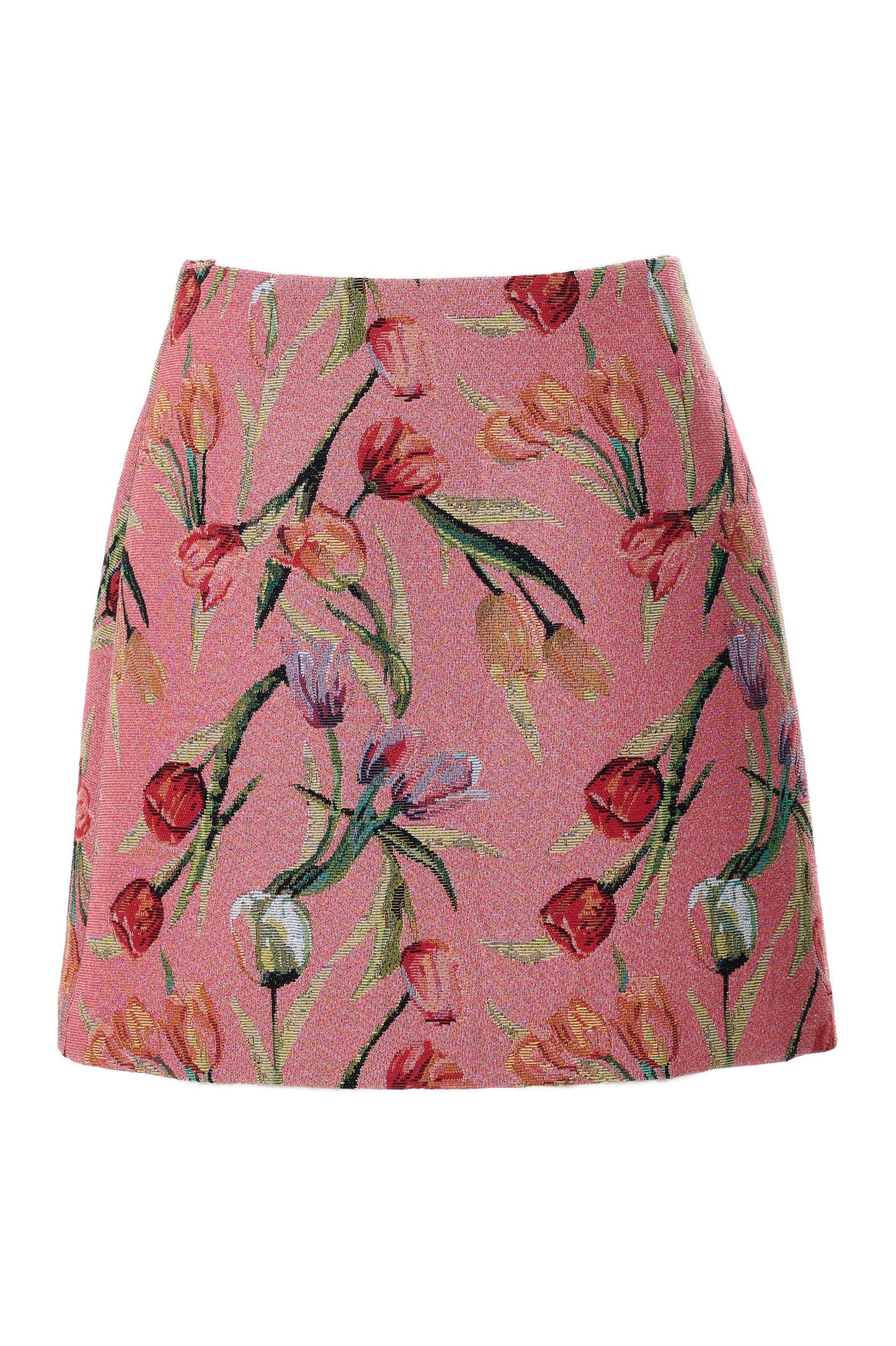 Aubin Tulip Jacquard A-line Mini Skirt - Pink