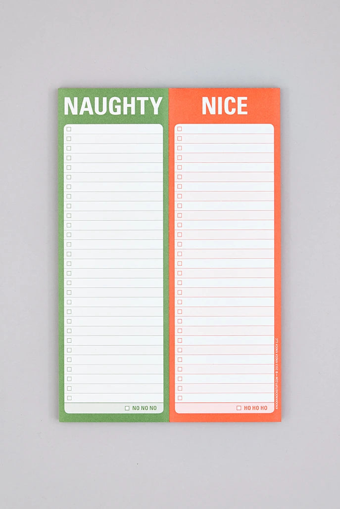 Naughty or Nice Note Pad