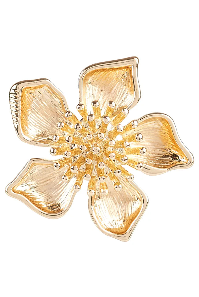 Blossom Large Flower Gold Ring