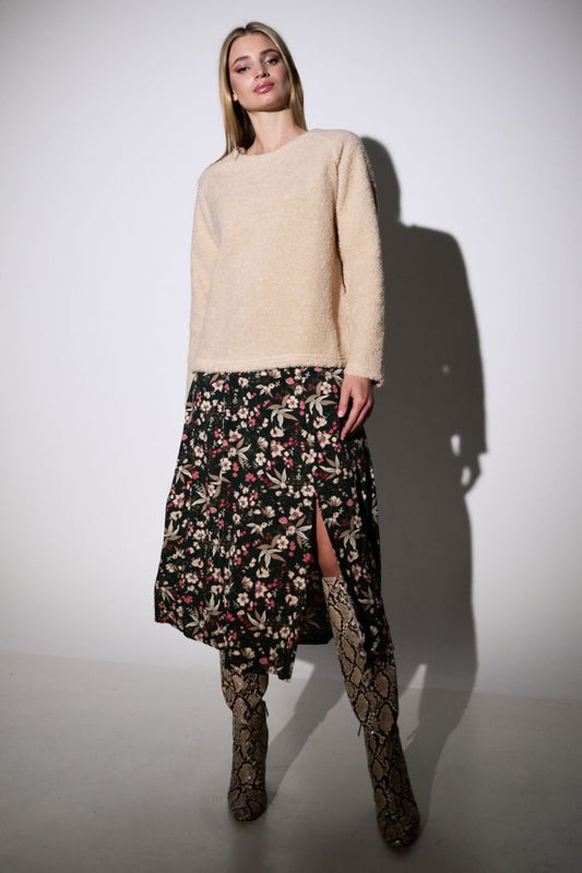 Kiyo Tapestry Print Midi Skirt