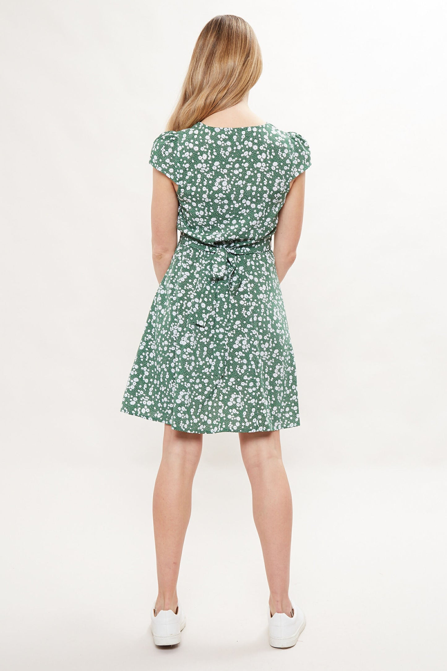 Cathleen Green Flower Dot Tea Dress