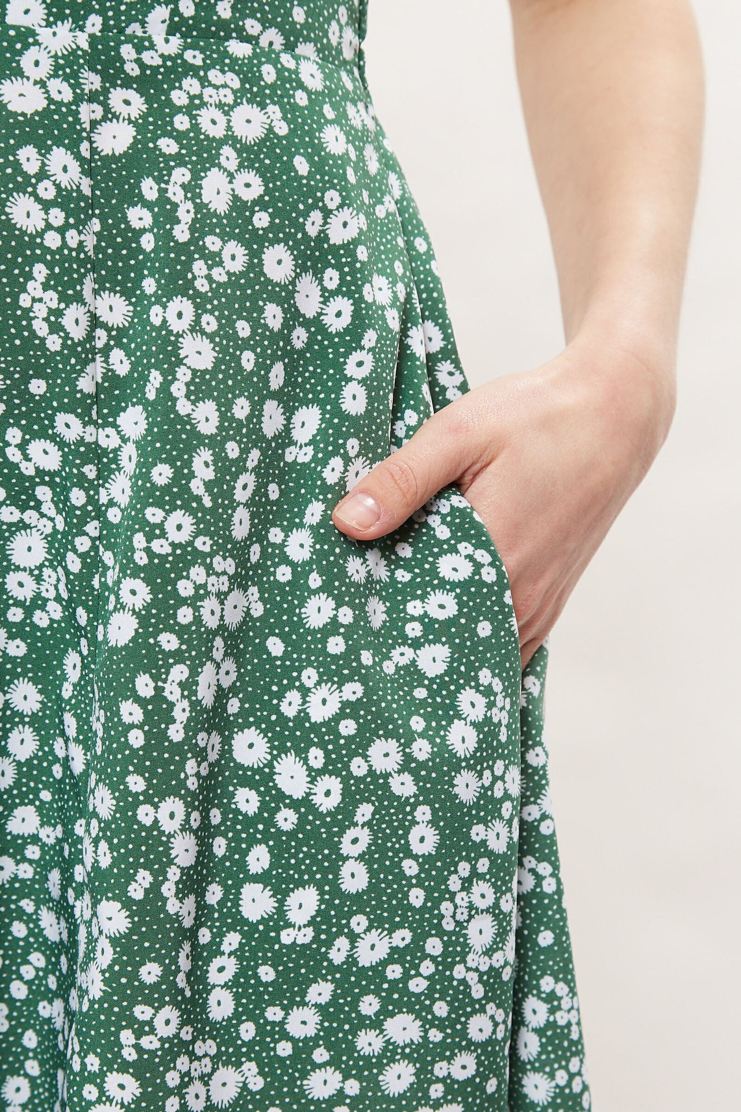 Cathleen Green Flower Dot Tea Dress