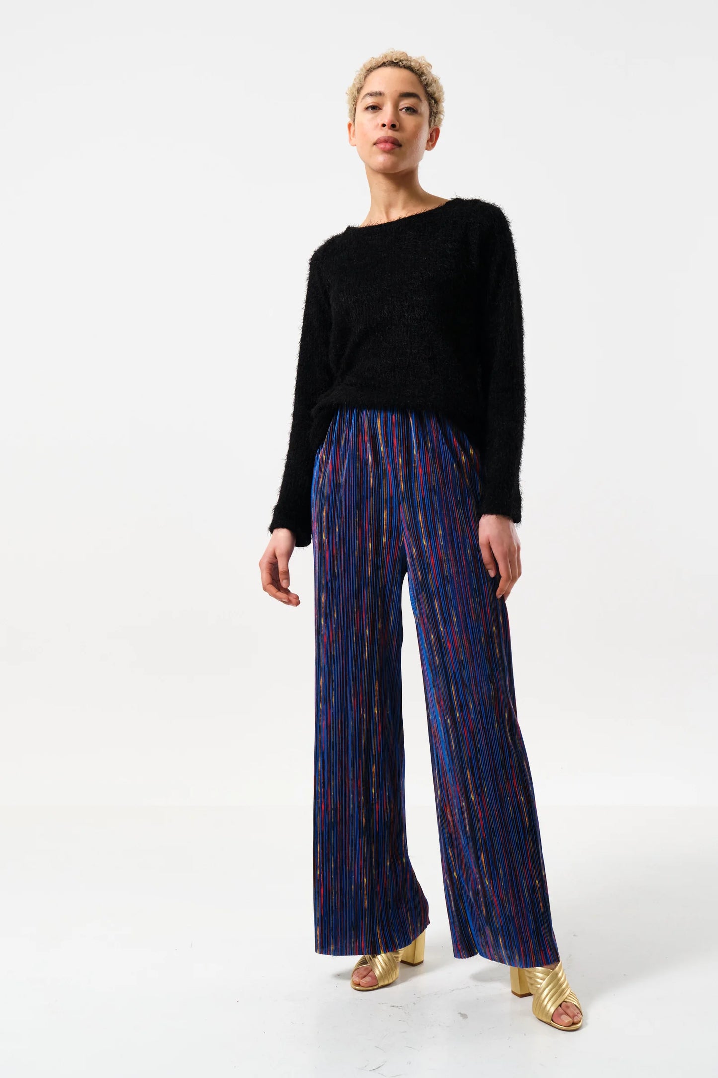 Clothide Abstract Print Pleat Trousers