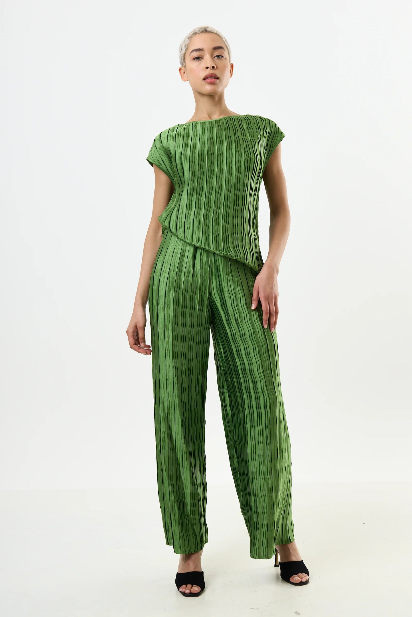 Clothide Pleat Surprise Trousers - Fern