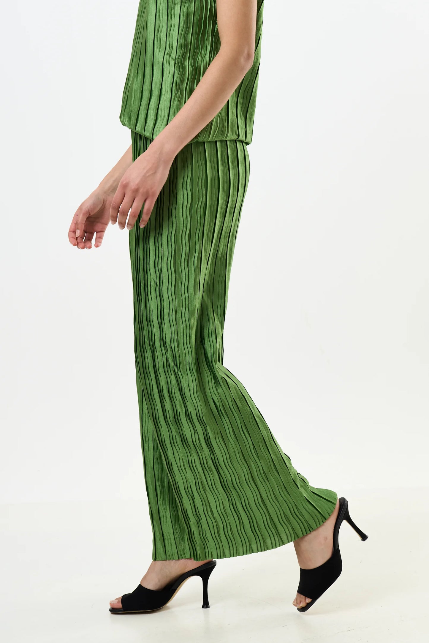 Clothide Pleat Surprise Trousers - Fern