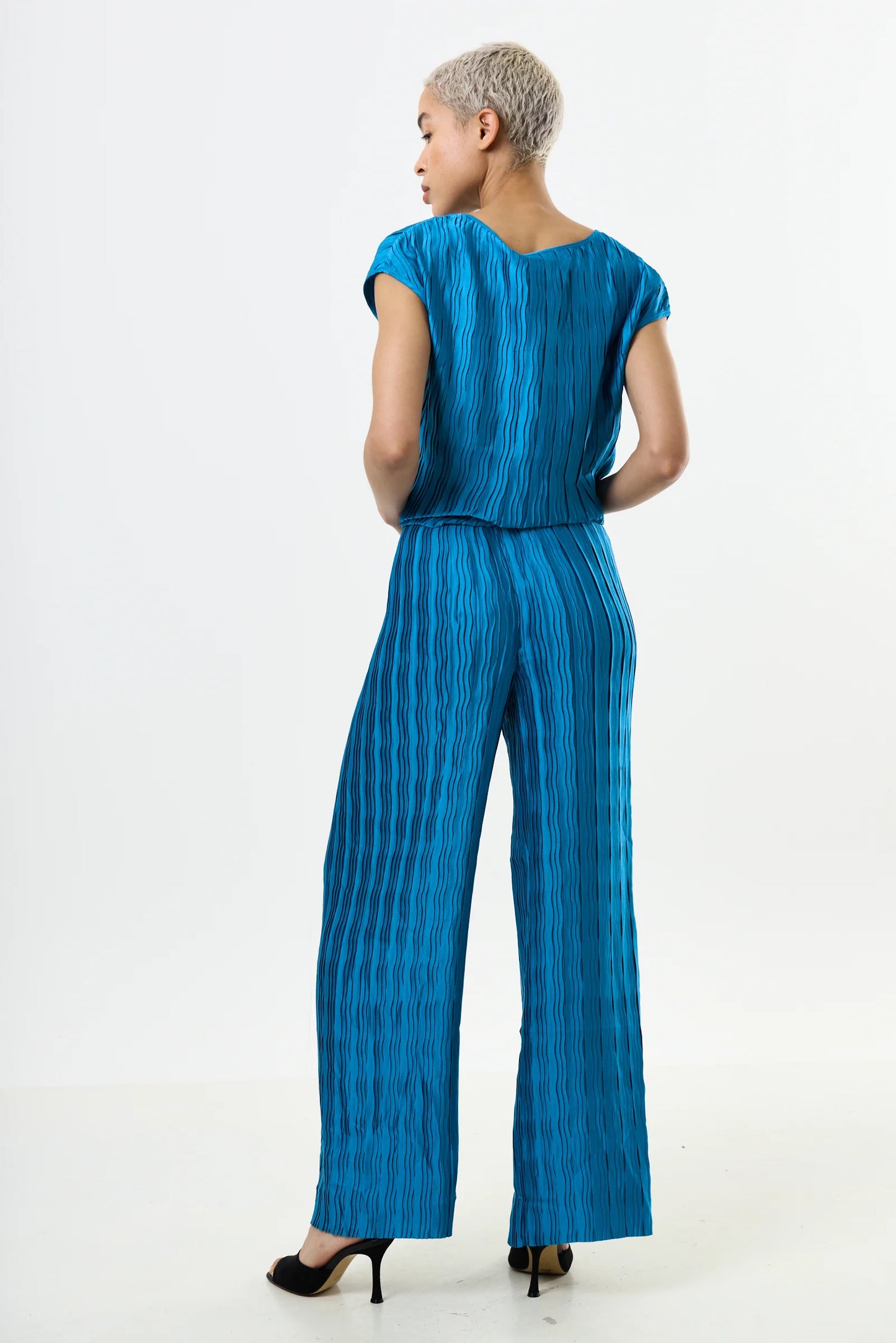 Clothide Pleat Surprise Trousers - Petrol