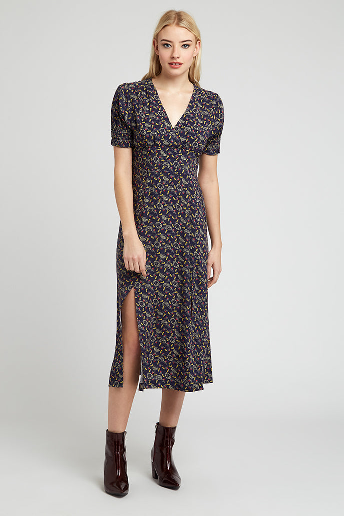 Corina Hedgehog Print Midi Tea Dress Dress