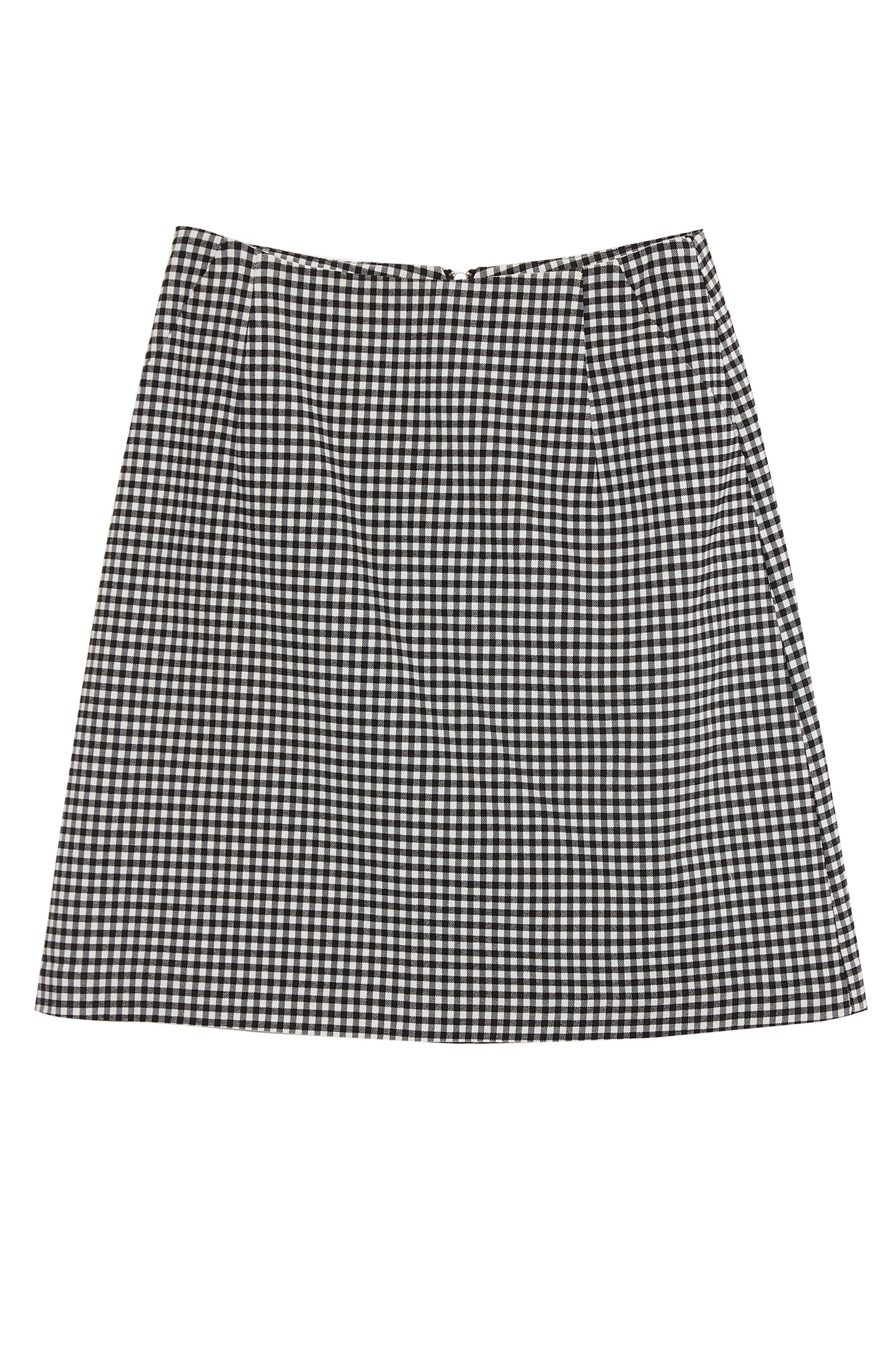 Dylan Black And White Gingham Mini Skirt