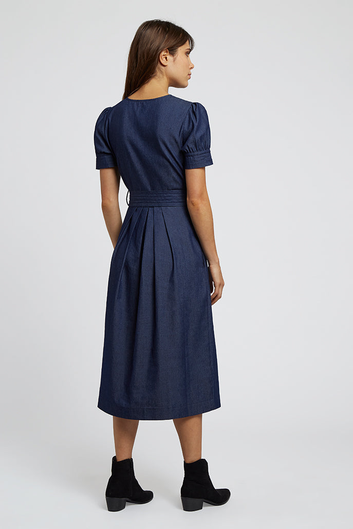 Dayan Chambray Midi Tea Dress