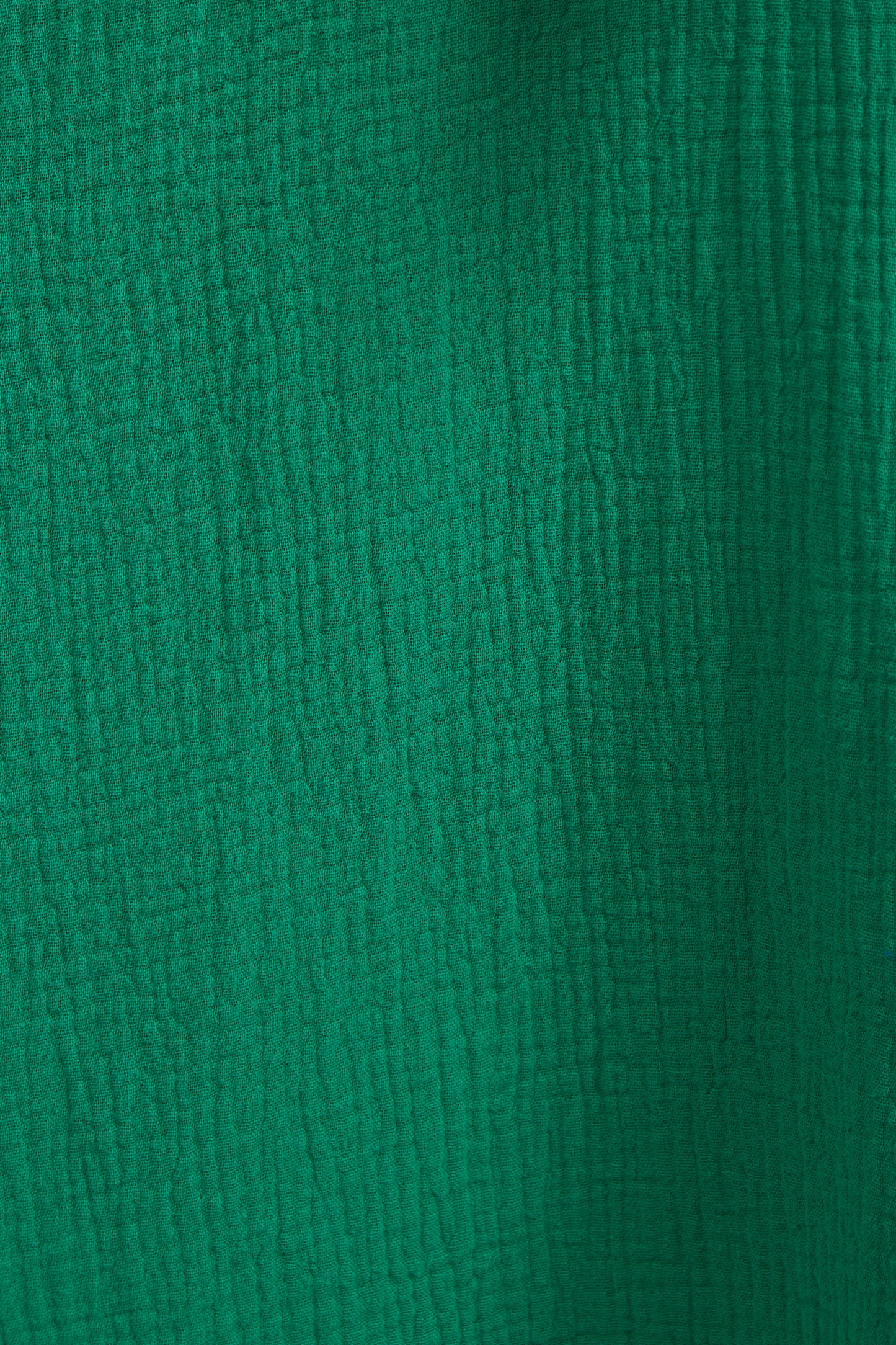 Elody Double Gauze Tie Waist Midi Dress - Green