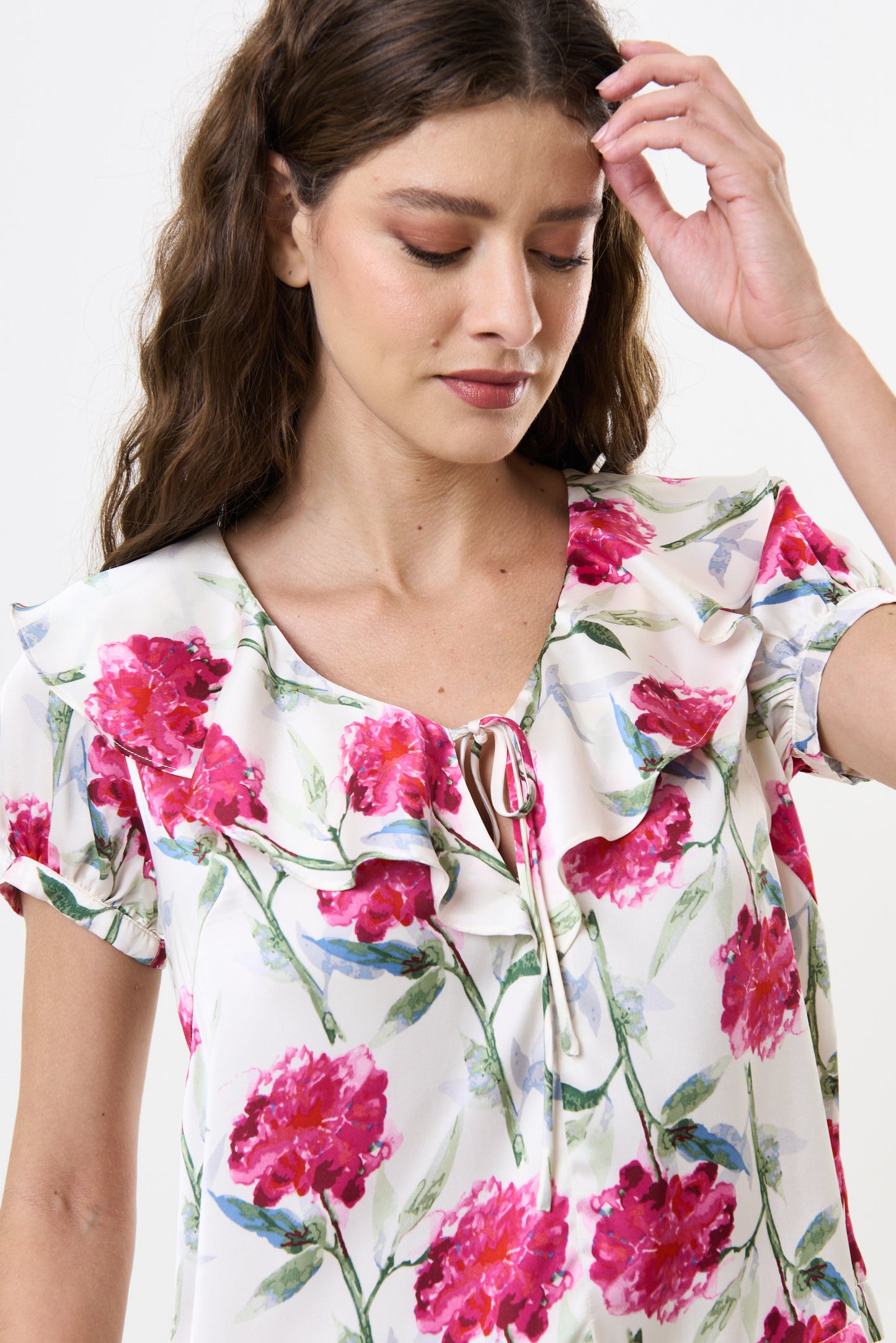 Eloise Loveflower Print Puff Sleeve Blouse