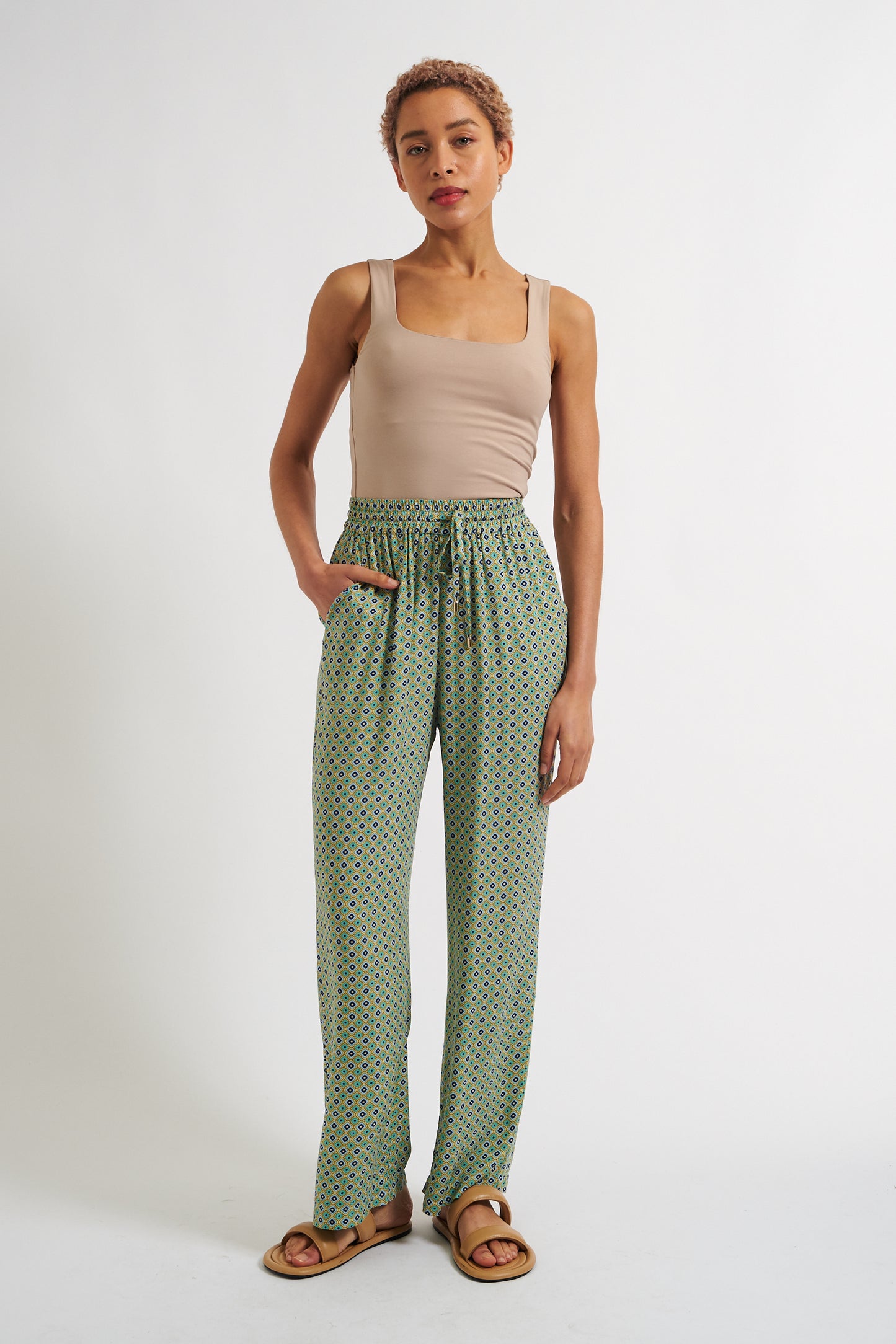 Emmanuella Tangiers Print Pyjama Style Trousers