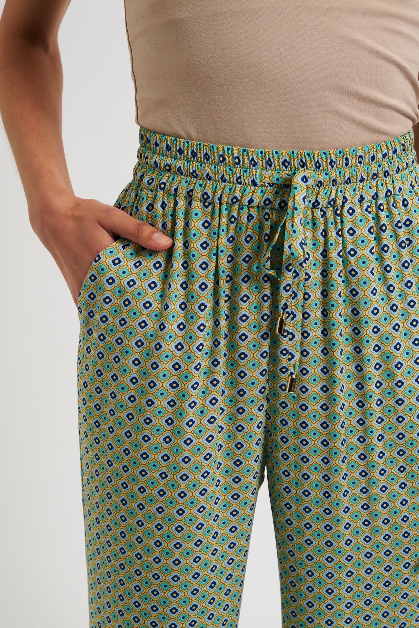 Emmanuella Tangiers Print Pyjama Style Trousers