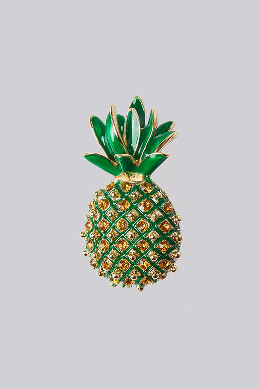 Ishma Pineapple Brooch Yellow