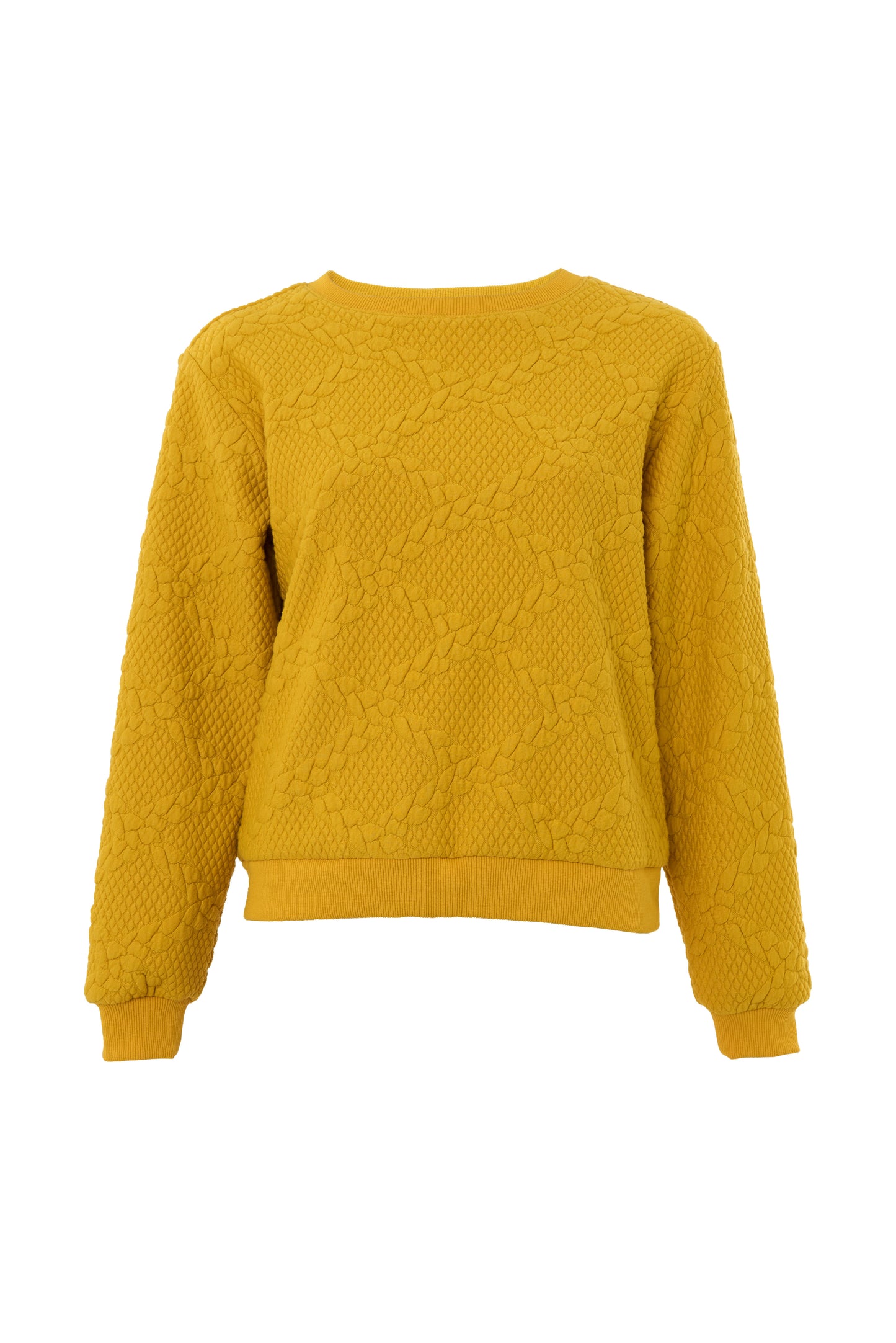 Jan Cable Quilt Sweatshirt - Mustard