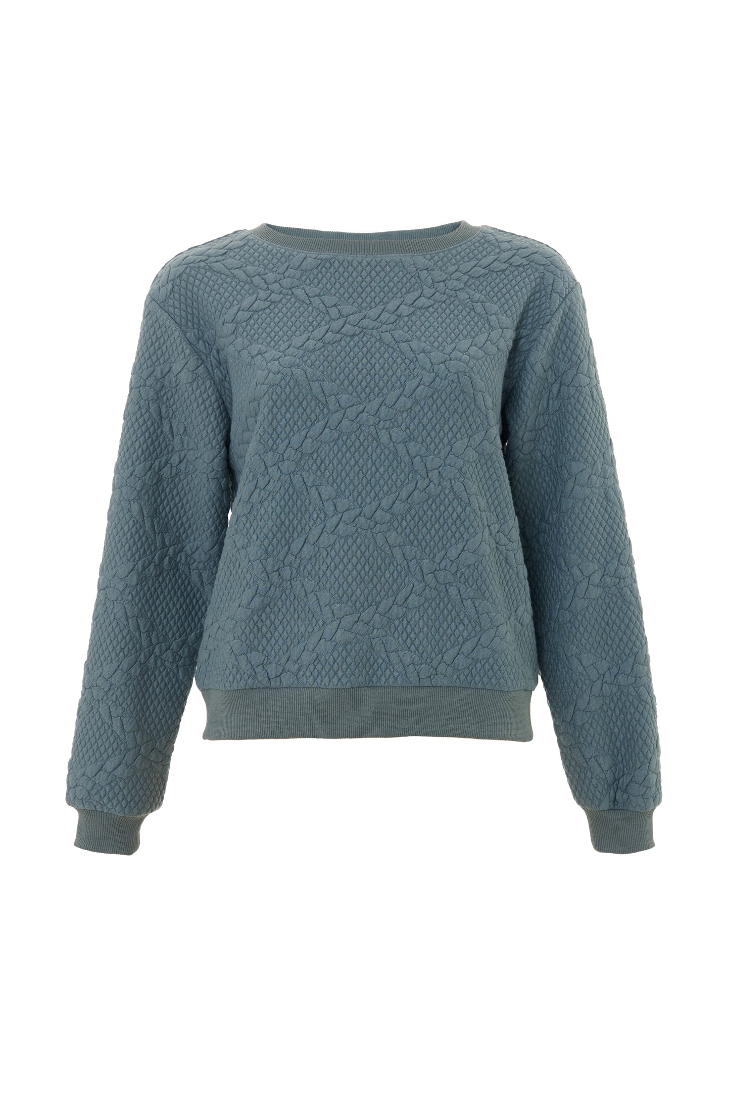 Jan Cable Quilt Sweatshirt - Teal