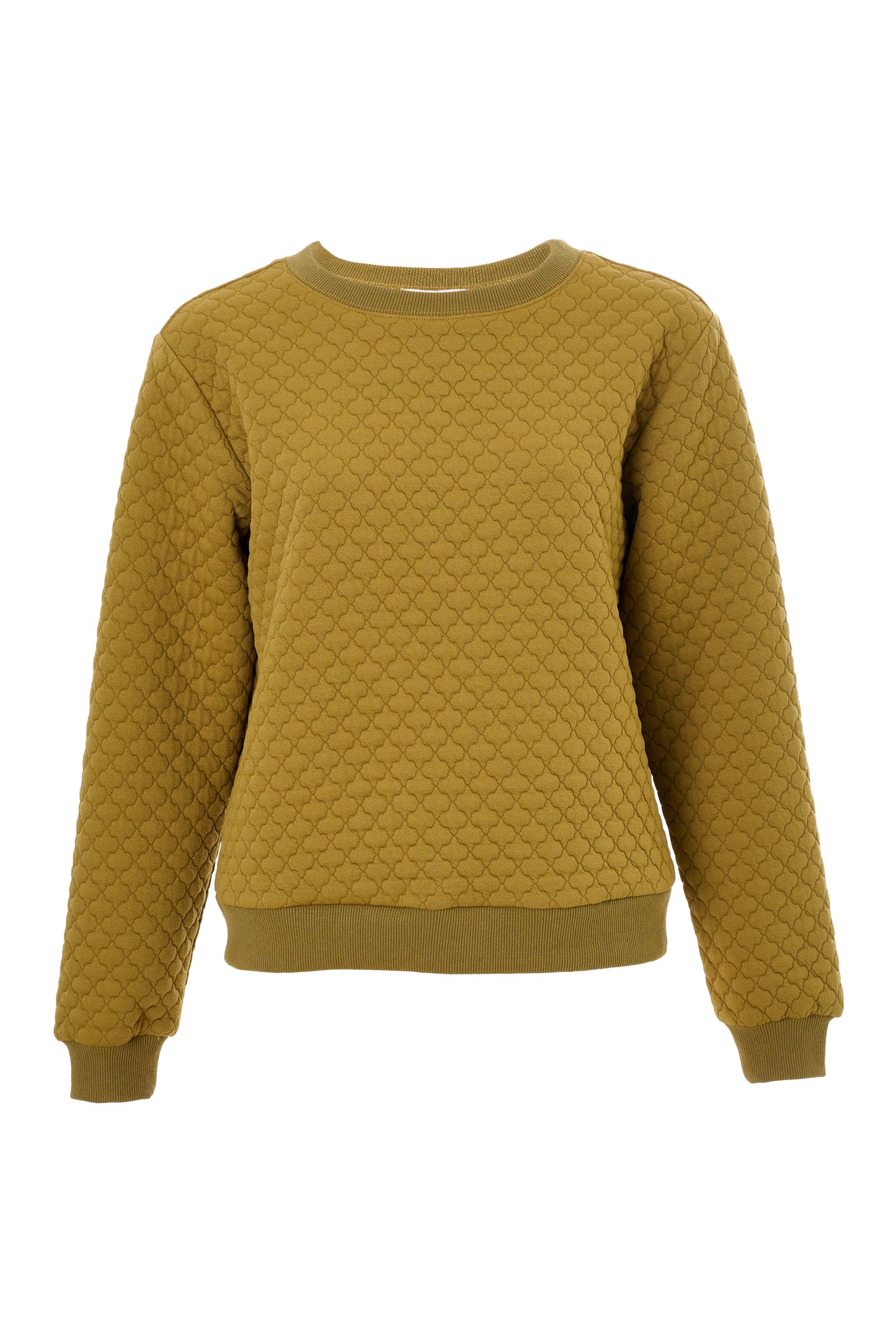 Jan Tile Quilted Sweatshirt - Dark Mustard