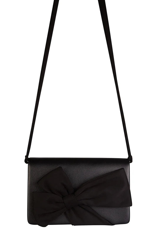 Jolie Black Bow Detail Crossbody Bag