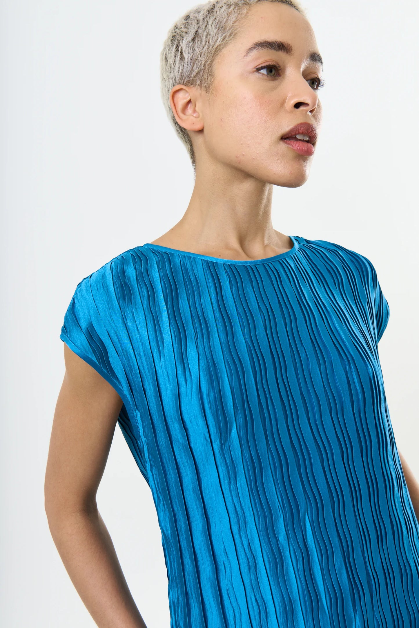 Korine Pleat Surprise Top - Petrol