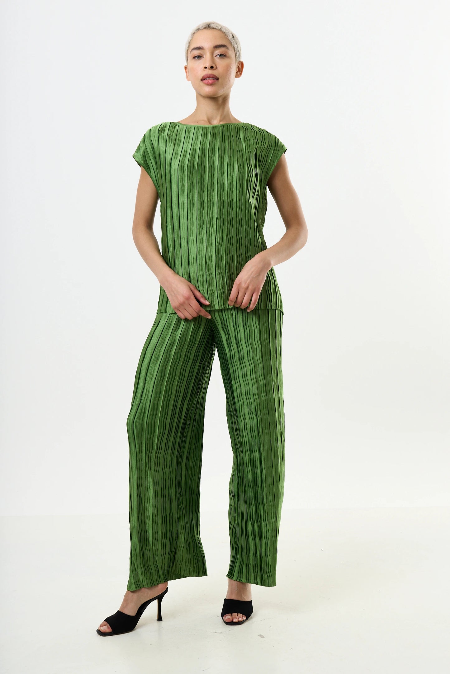 Korine Pleat Surprise Top - Fern