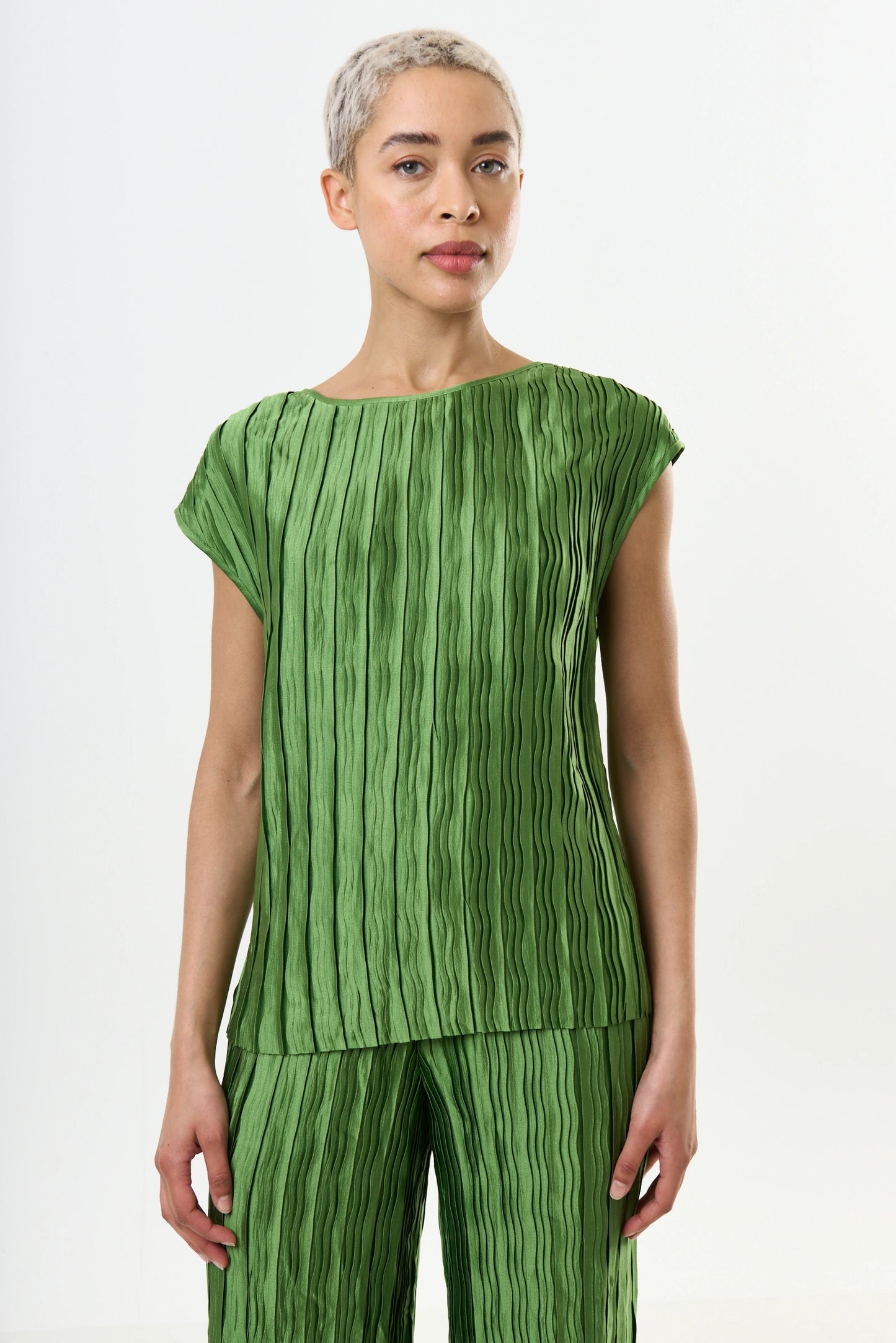 Korine Pleat Surprise Top - Fern