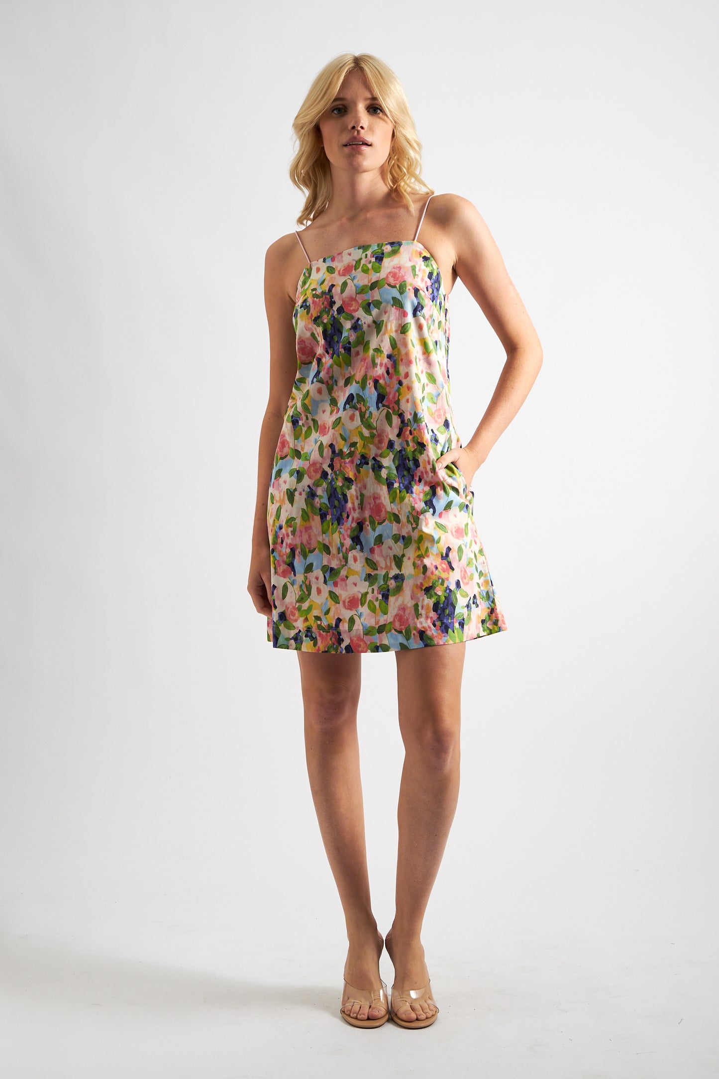 Linsey Summer Dream Print Strappy Mini Dress