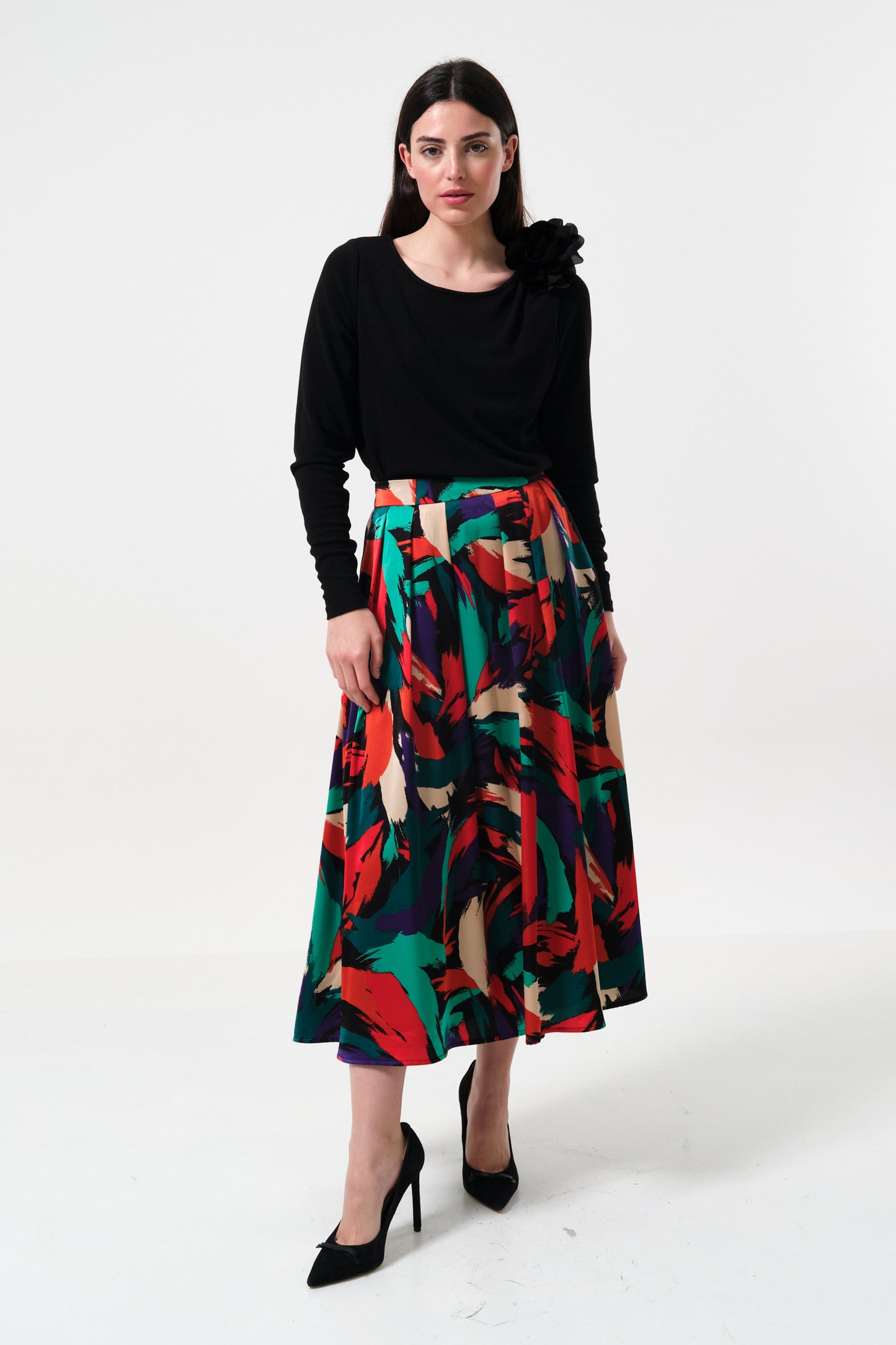 Lizea Hofmann Print Midi Skirt