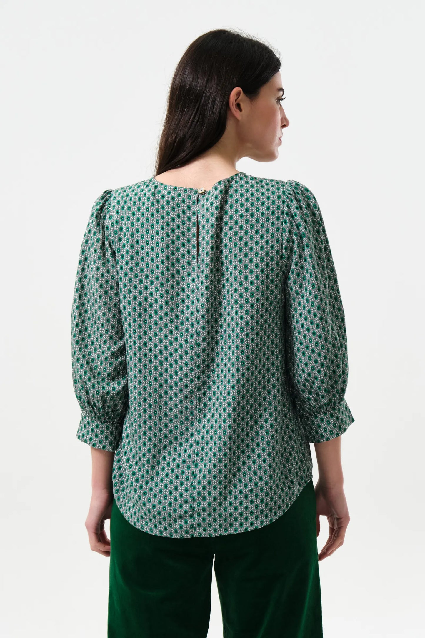 Mellie Flower Tile Print Blouse