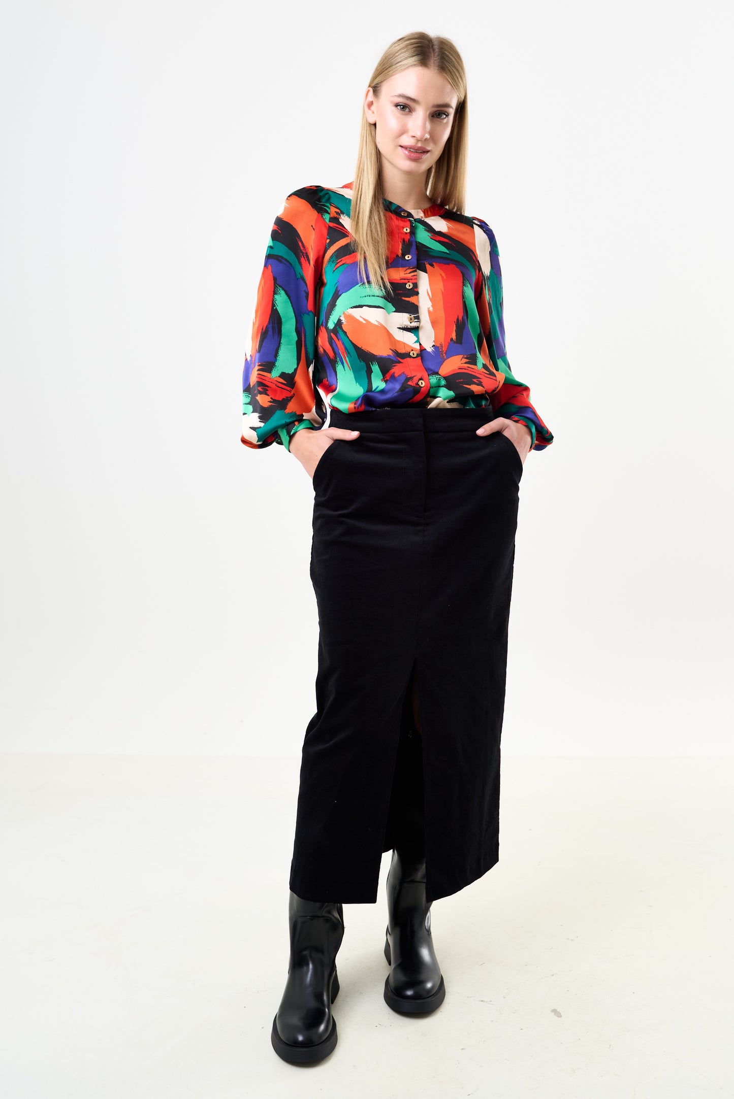 Orlan Hofmann Print Long Sleeve Blouse