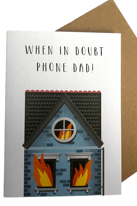 When In Doubt Phone Dad Card