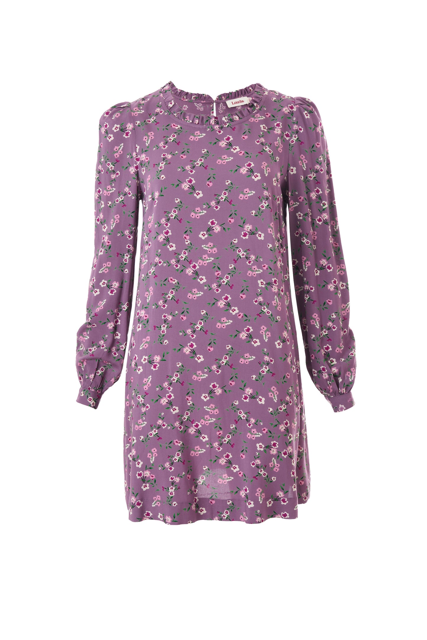 Sola Naïve Posy Print Long Sleeve Mini Dress - Violet