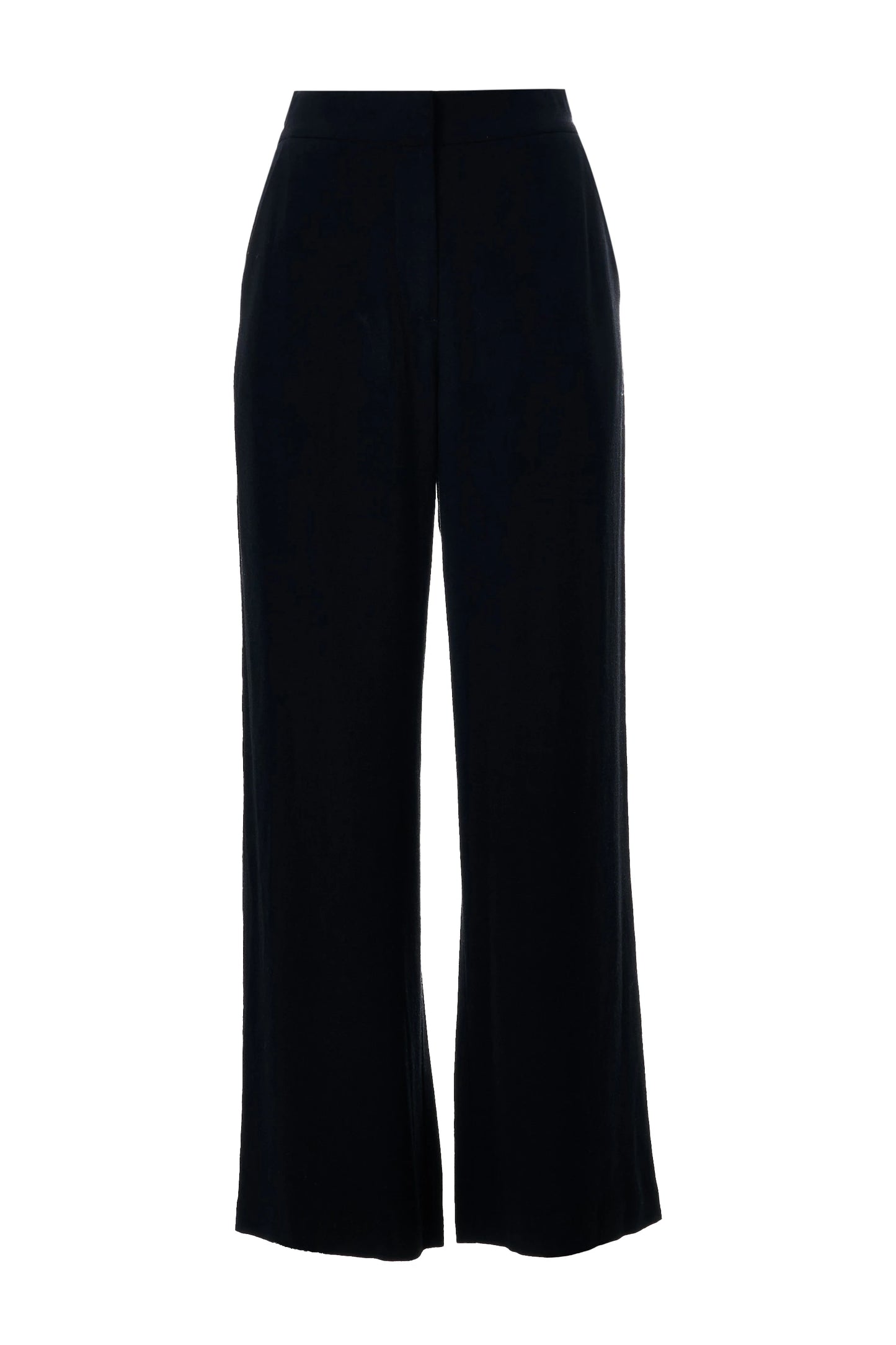 Tilde Linen Mix Wide Leg Trousers - Black