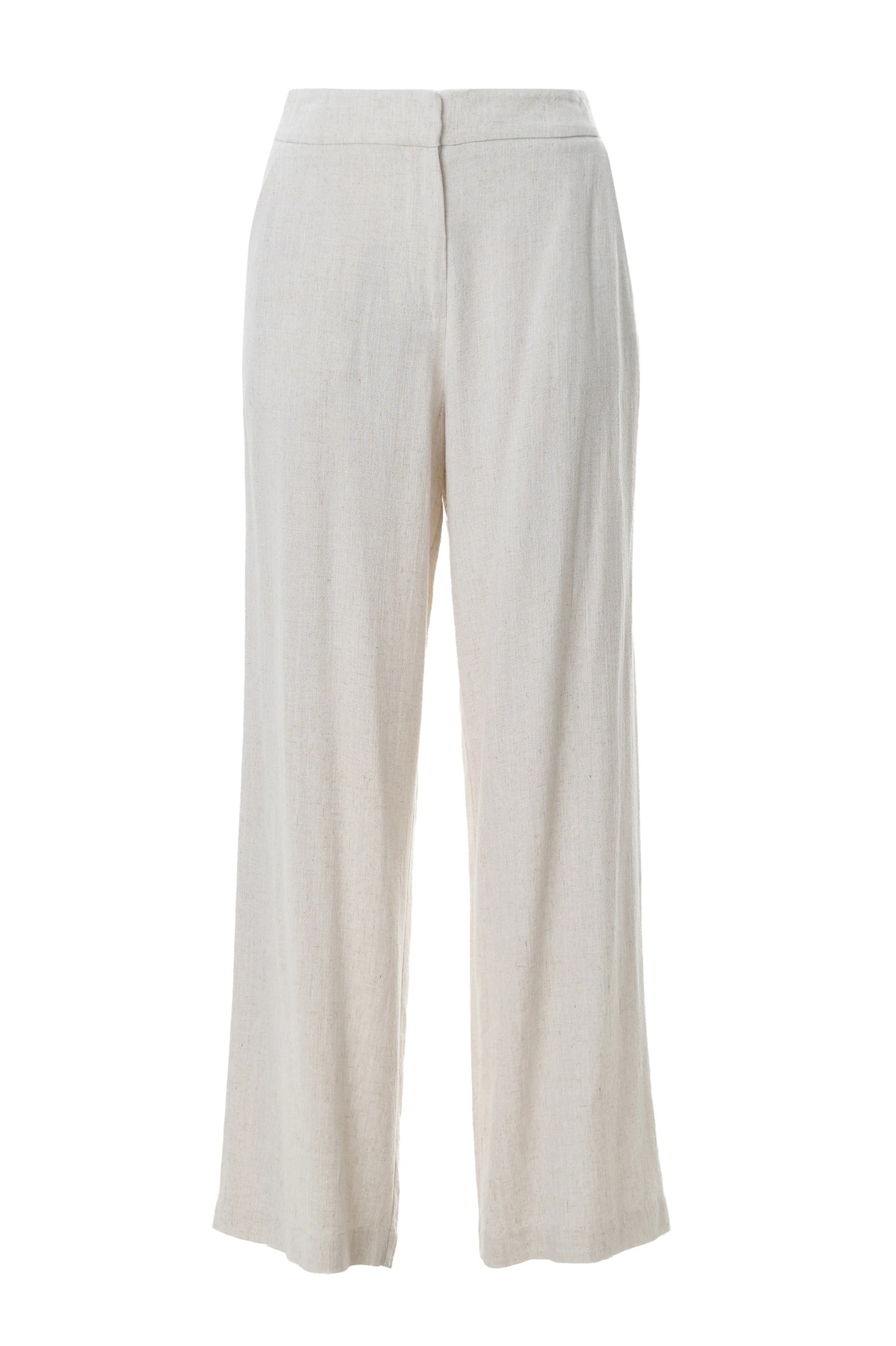 Tilde Linen Mix Wide Leg Trousers - Natural