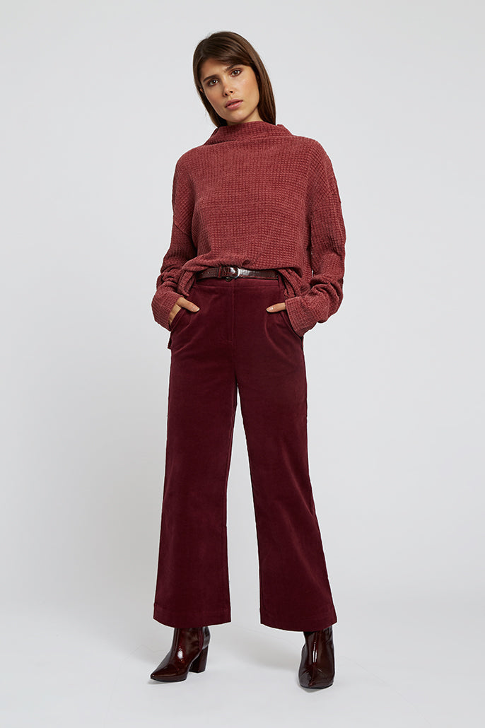 Tim Burgundy Baby Cord Trousers