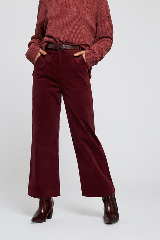 Tim Burgundy Baby Cord Trousers