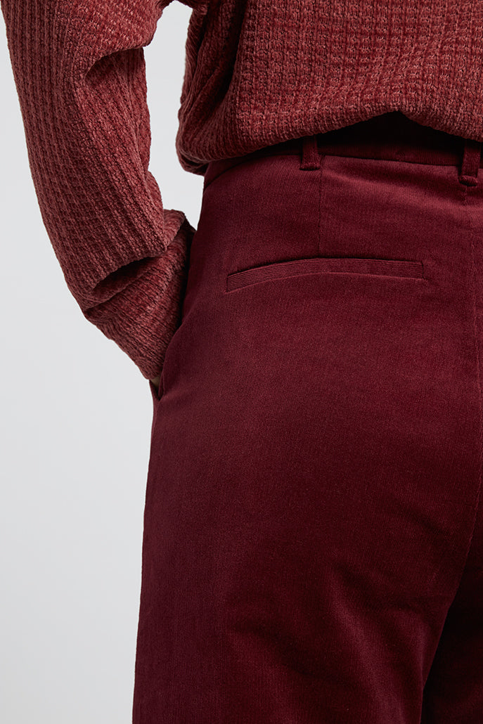 Tim Burgundy Baby Cord Trousers