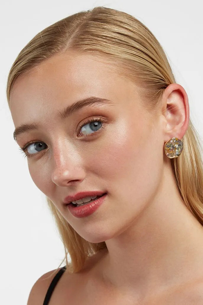 Perida Inlayed Stud Earrings