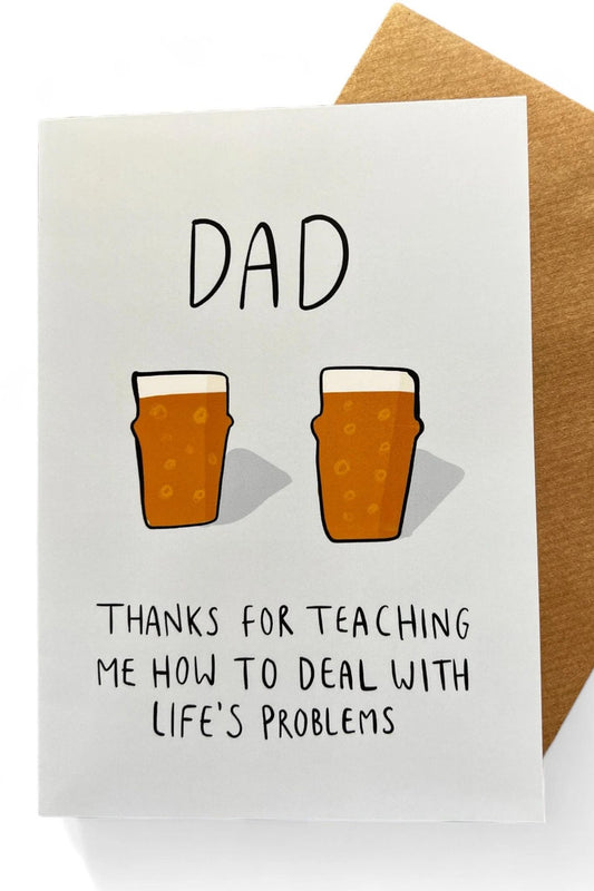 Dad Thanks for Teaching Me Card