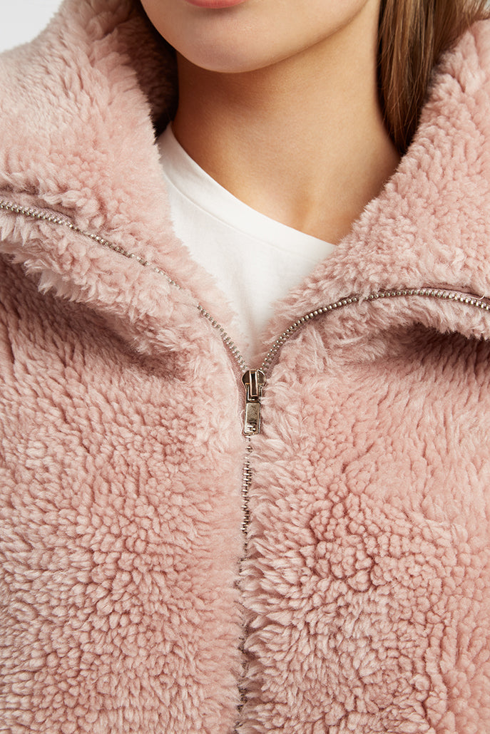 Woody Borg Oversized Bomber Jacket - Pink