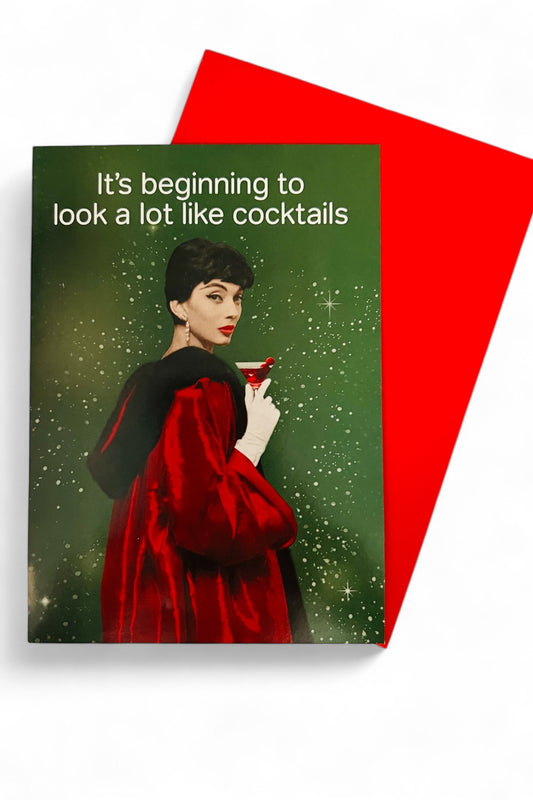 Cocktails Christmas Card