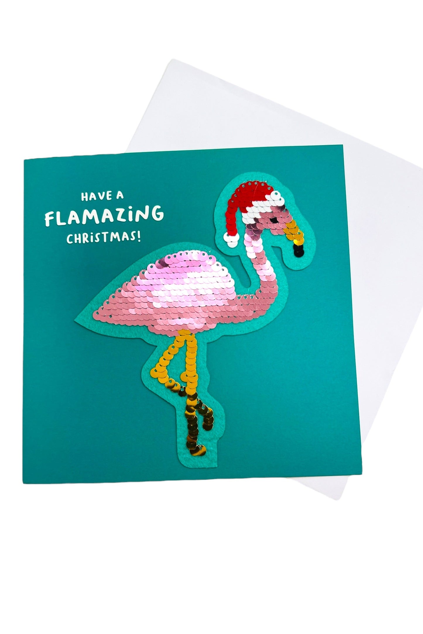 Have a Flamazing Christmas Sequin Card