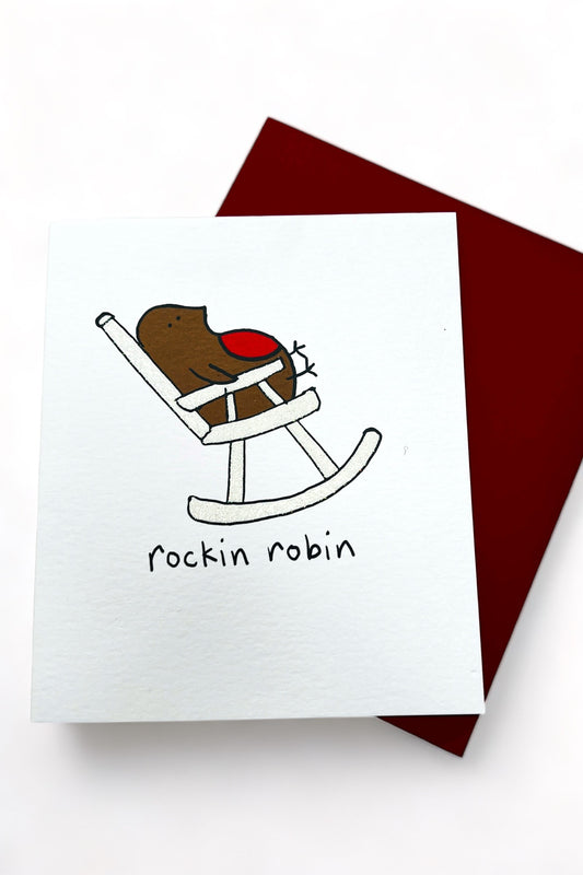 Rockin' Robin Christmas Card