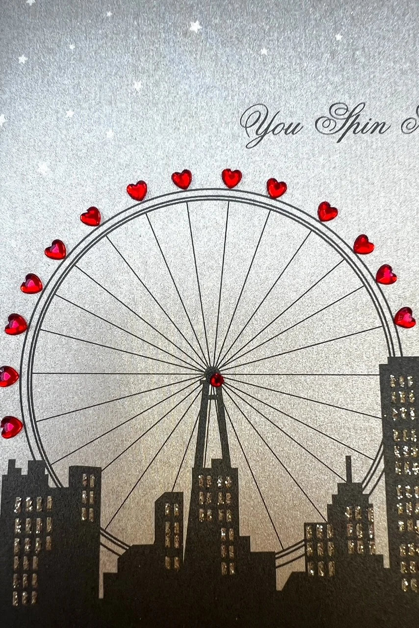 You Spin Me Right Round Valentine's Card