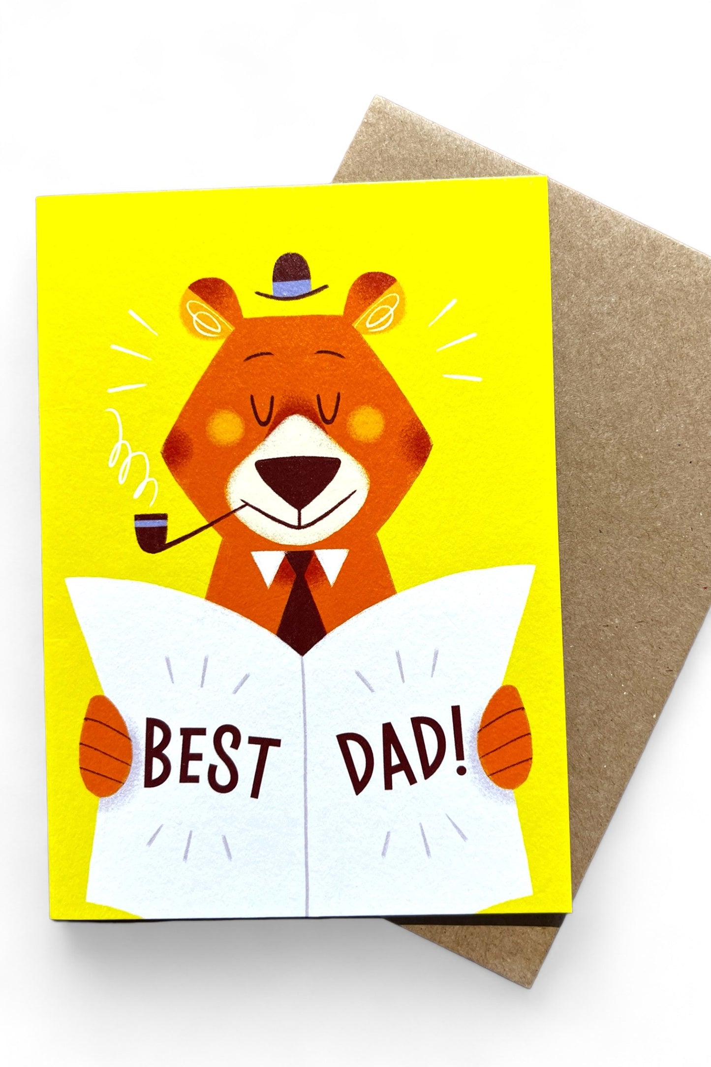 Best Dad Newspaper Card