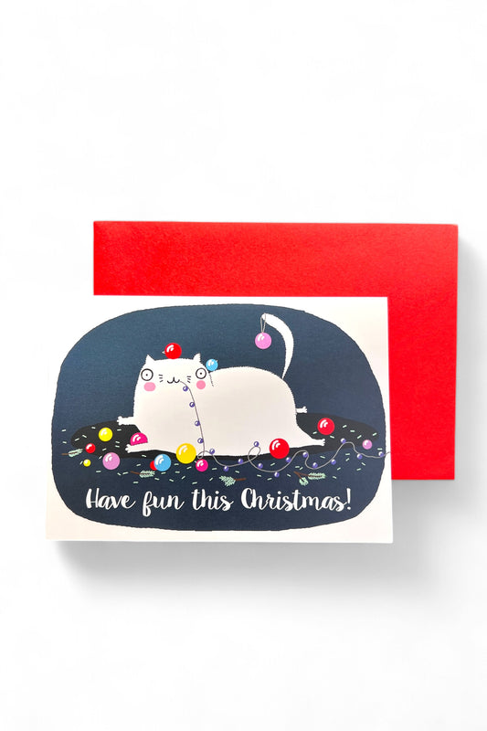 Have Fun This Christmas Cat Card