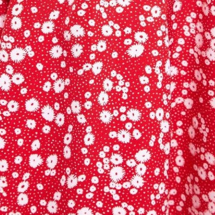 Cathleen Flower Dot Mini Dress Red