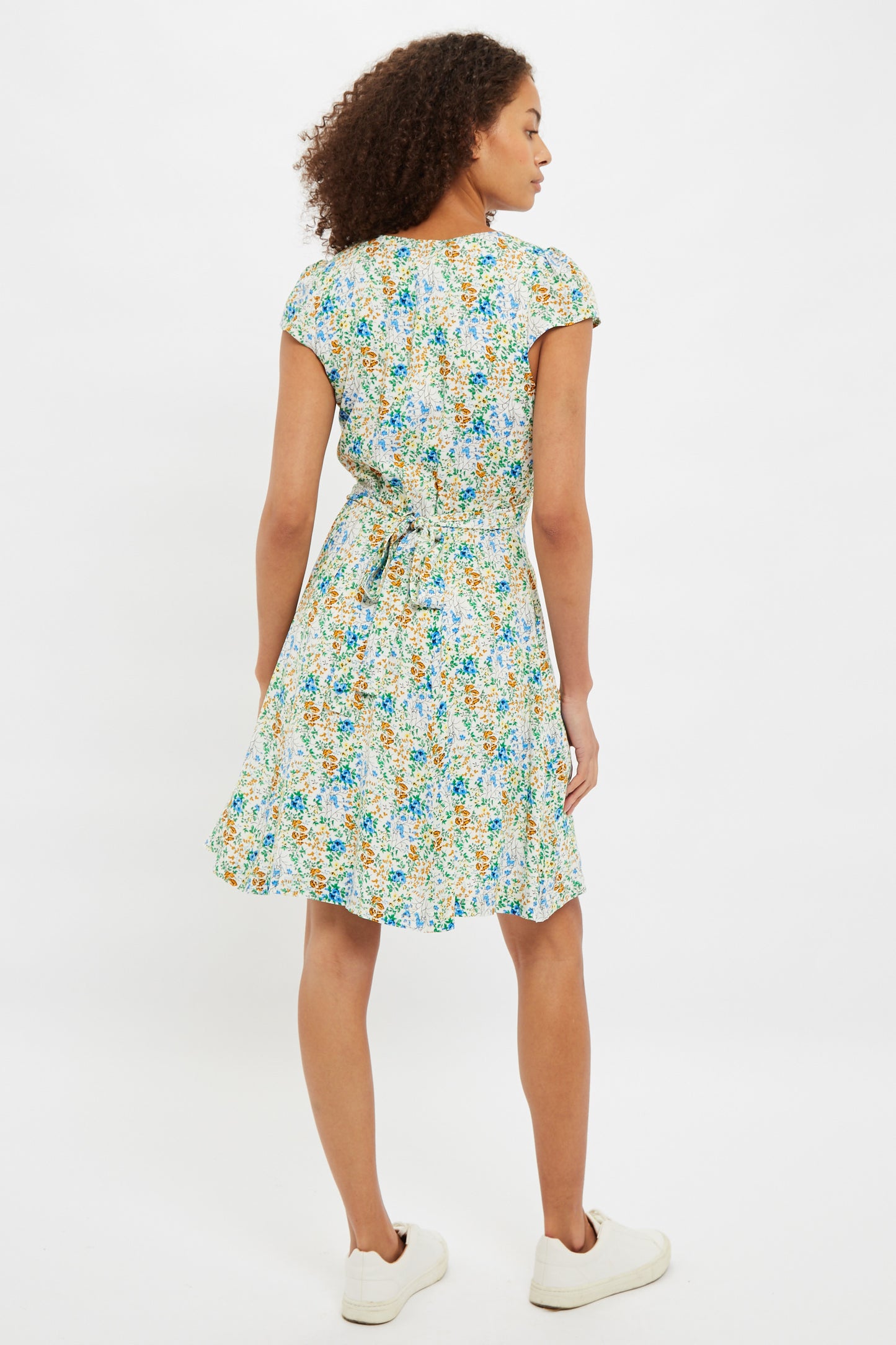 Louche Cathleen Flower Show Printed Mini Tea Dress