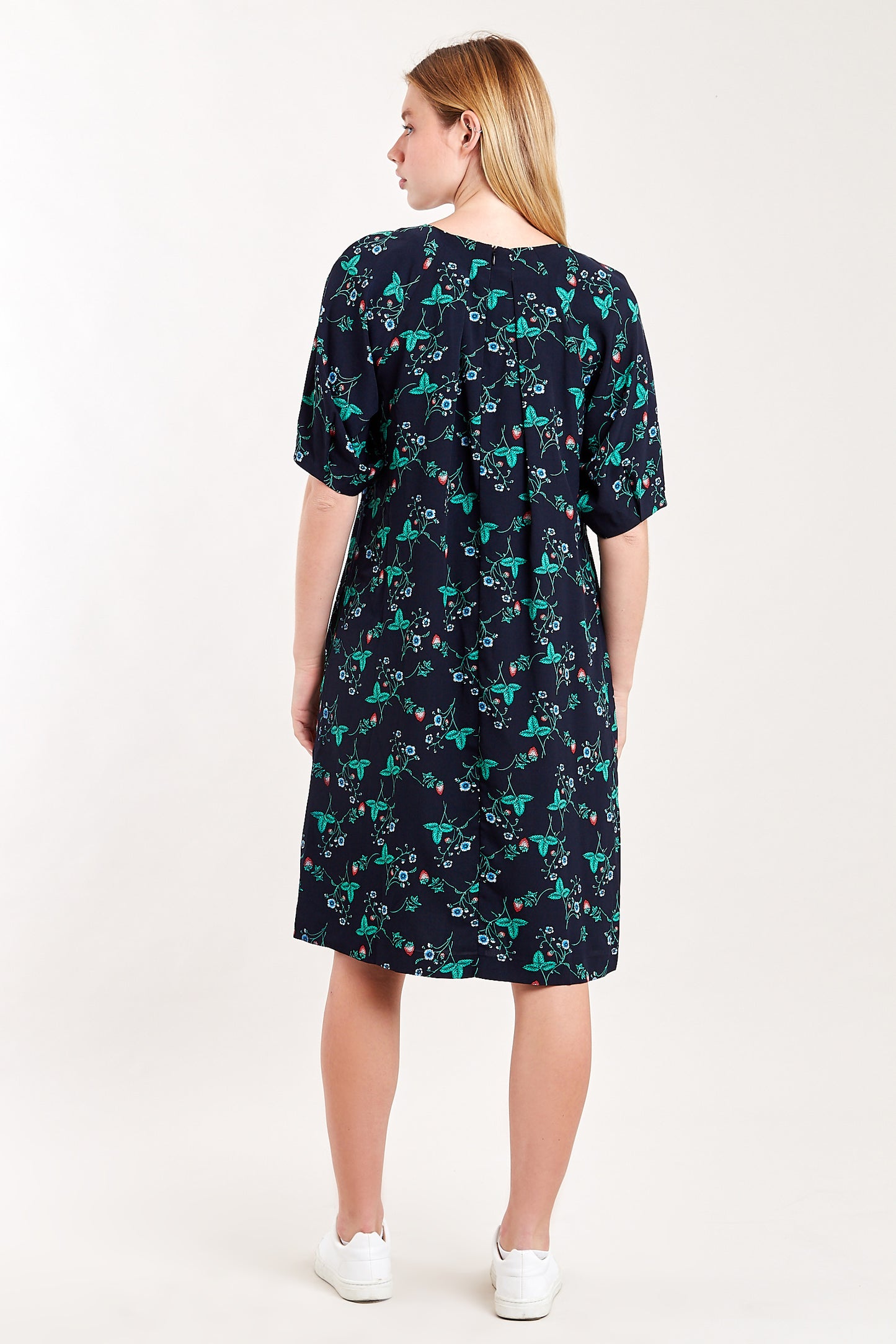 Lauryn Strawberry Print Short Sleeve Dress